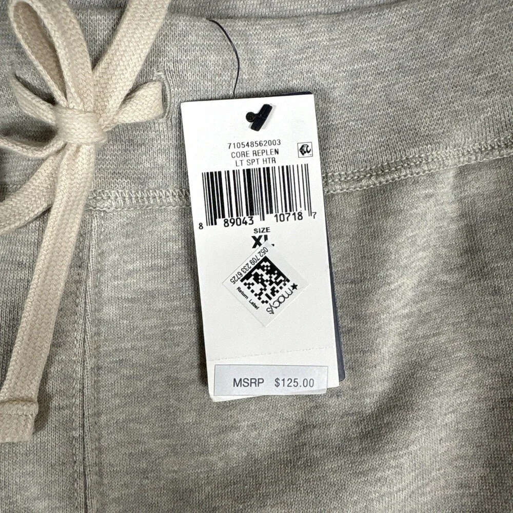 NWT Polo Ralph Lauren Fleece Track Pants Heather Grey Drawstring Sweatpants XL